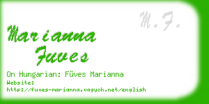 marianna fuves business card